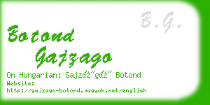 botond gajzago business card